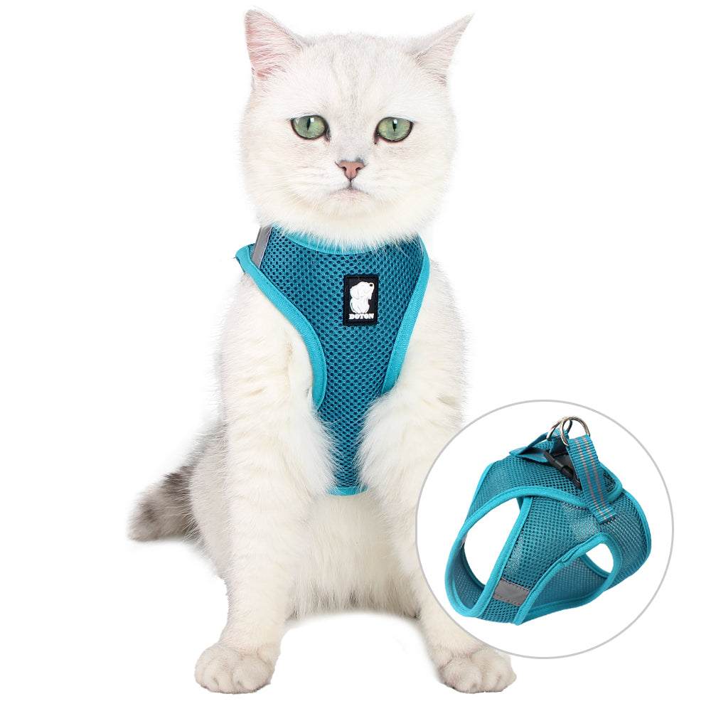 Cat Harness and Leash - Ultra Light Escape Proof Kitten Collar Cat Walking Jacket with Running Cushioning Soft and Comfortable Suitable for Puppies Rabbits