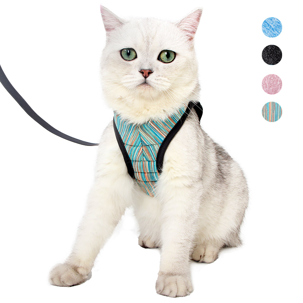 Cat Harness and Leash - Ultra Light Escape Proof Kitten Collar Cat Walking Jacket with Running Cushioning Soft and Comfortable Suitable for Puppies Rabbits