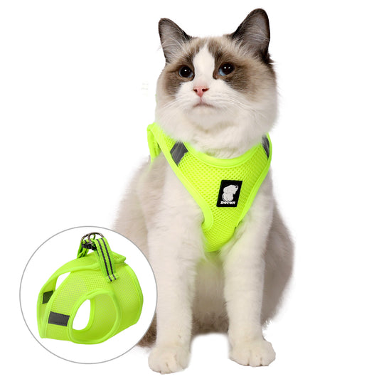 Cat Harness and Leash - Ultra Light Escape Proof Kitten Collar Cat Walking Jacket with Running Cushioning Soft and Comfortable Suitable for Puppies Rabbits