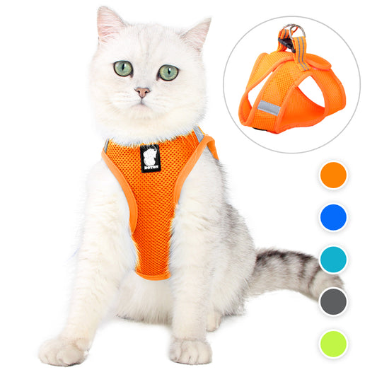 Cat Harness and Leash - Ultra Light Escape Proof Kitten Collar Cat Walking Jacket with Running Cushioning Soft and Comfortable Suitable for Puppies Rabbits