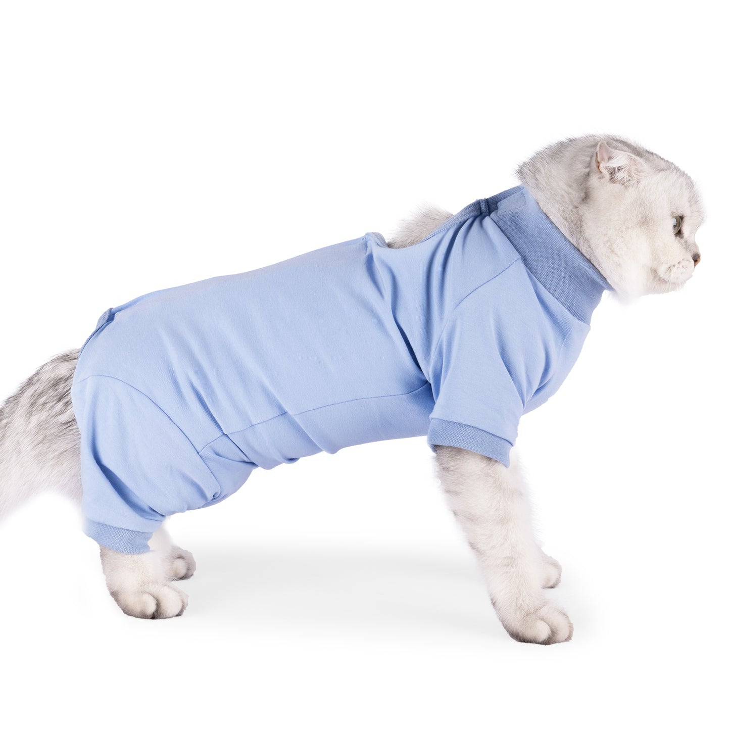 Cat Recovery Suit After Surgery for Female Male Pet Surgical Pajamas Long Sleeve Prevent Shedding Recovery Snugly Suit&E Collar Alternative Onsies for Cats